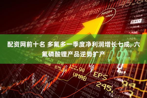 配资网前十名 多氟多一季度净利润增长七成, 六氟磷酸锂产品逆势扩产